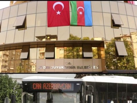 Türkiyədə avtobuslarda “Can Azərbaycan” yazısı – FOTO