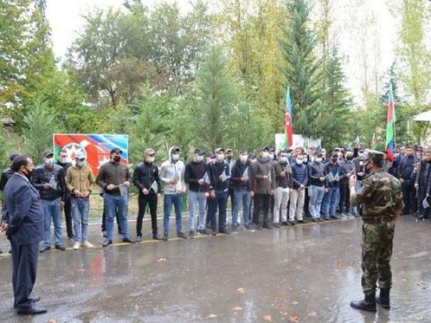 Çağırışçıların müddətli həqiqi hərbi xidmətə yola salınması davam edir