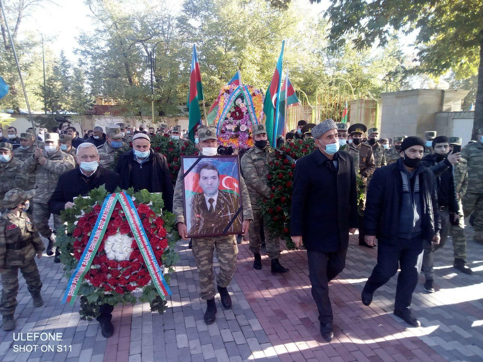 Şəhid polkovniklə vida mərasimi keçirilir – Foto