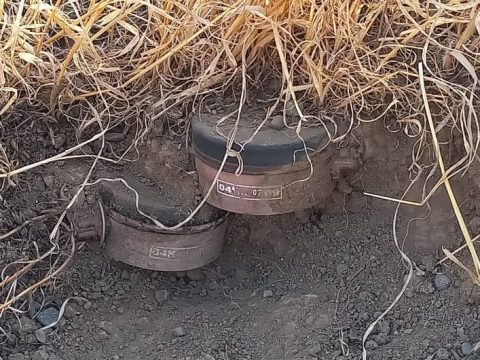 Bərdə-Ağdam yolunun inşası zamanı minalar aşkarlandı