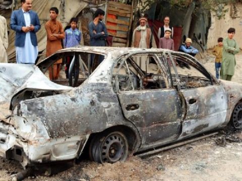 Kərzai hava limanına raket atıldı – VİDEO