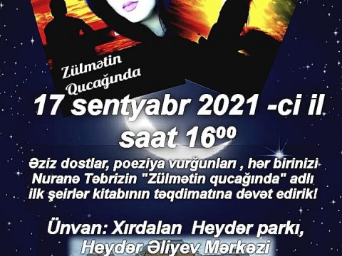 Nuranə Təbriz “Zülmətin qucağında” adlı kitabını təqdim edəcək…