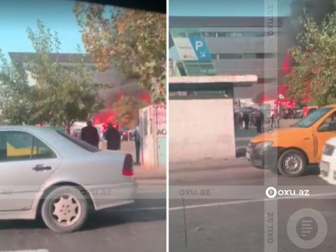 Bakıda ticarət mərkəzi yanır: Yol bağlandı – YENİLƏNDİ+ FOTO/VİDEO