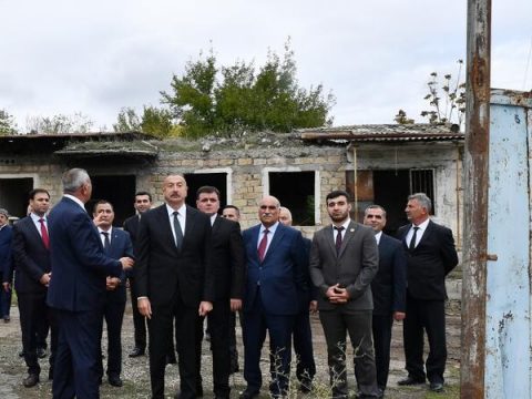 Prezident: “Zəngilan məscidi bərpa edilir, orada lövhələr də qoyulub”