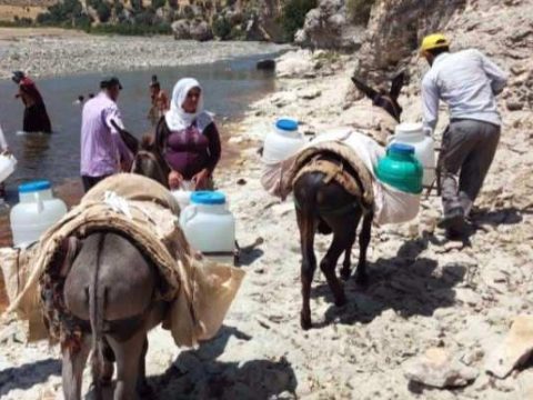 XXI əsrdə eşşəklə su daşınan kənd…