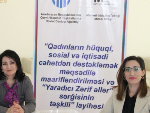 Press-reliz. “Mədəni İnkişafın Təbliği” ictimai birliyi “Yaradıcı Zərif Əllər” sərgisinin təşkili” layihəsi çərçivəsində təlimlərə başlayıb.