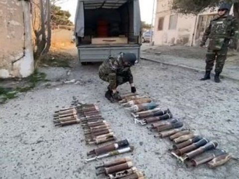 Bakıda mərmi və reaktiv qumbara tapıldı – FOTO – VİDEO