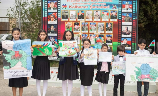 ŞƏHİDLƏRİN XATİRƏSİNƏ İNŞA OLUNMUŞ BULAQ KOMPLEKSİNİN AÇILIŞI OLUB