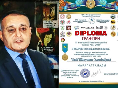Şair Vasif SÜLEYMAN beynəlxalqədəbiyyat müsabiqəsinin qran-piri nominasiyasına layiq görülüb