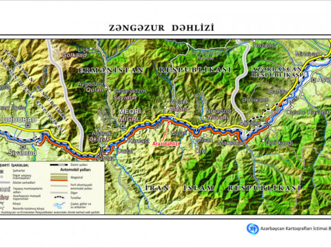 Zəngəzur dəhlizinin xəritəsi hazırlanıb