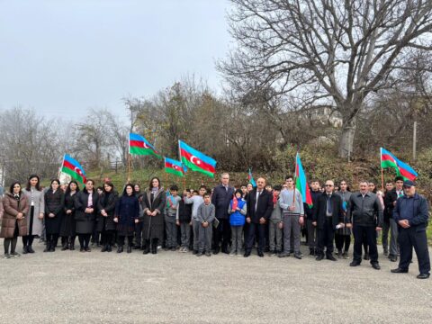 Qubanın Afurca məktəbi şəhid məzununu anıb, diaspor nümayəndəsi ilə görüş keçirib
