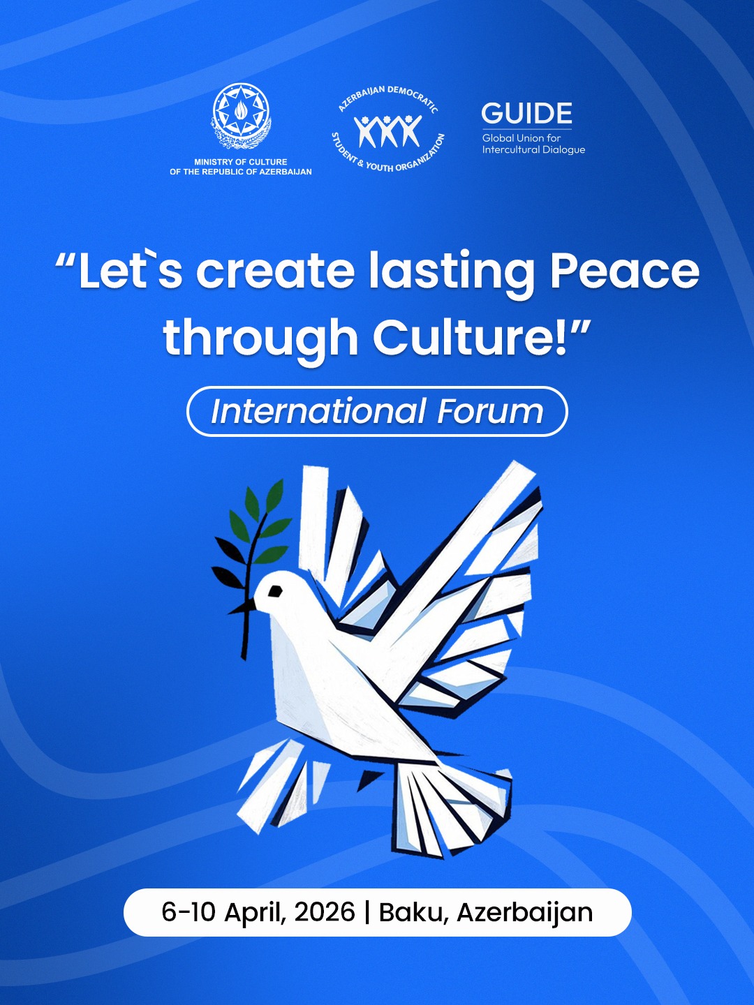 Xarici və milli QHT-lər Bakıda mədəniyyət vasitəsilə davamlı sülh təşəbbüsləri üçün toplaşacaq