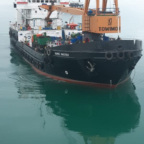 "Ramiz Hacıyev" kran gəmisi yenidən dənizə çıxdı